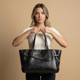 Sac fourre-tout femme en cuir large pour le travail