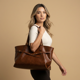 Sac fourre-tout femme en cuir large pour le travail