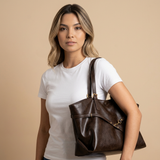 Sac fourre-tout femme en cuir large pour le travail