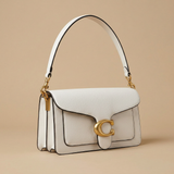 Sac à bandoulière femme en cuir avec fermoir doré