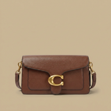 Sac à bandoulière femme en cuir avec fermoir doré