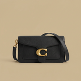 Sac à bandoulière femme en cuir avec fermoir doré