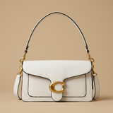 Sac à bandoulière femme en cuir avec fermoir doré
